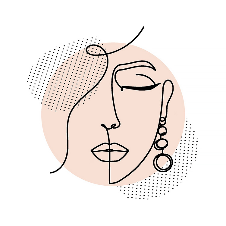 Abstract feminine face Abstract feminine face